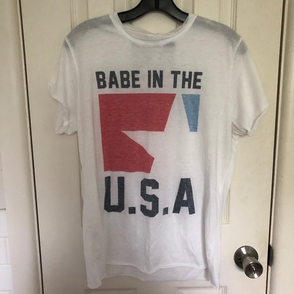 NWT The Laundry Room Babe in the USA Tee One Size
